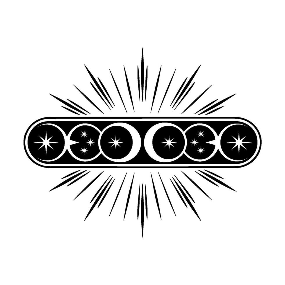 Celestial Progression Lunar Phases Stellar Radiance vector