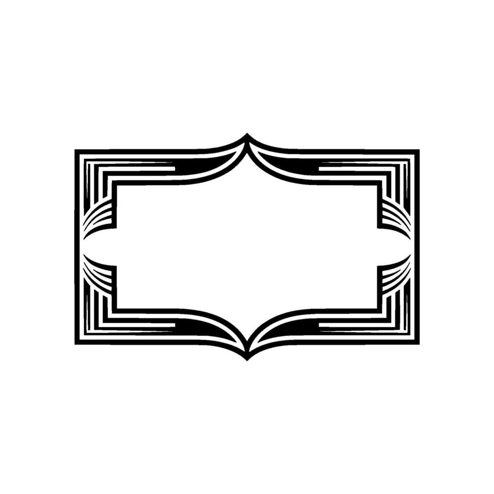 Art Deco Frame,Elegant Border, Vintage , Minimalist Ornamentation - Composition vector