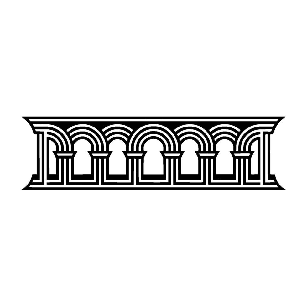 Art Deco Geometric Border, Streamlined Elegance, Ornament vector