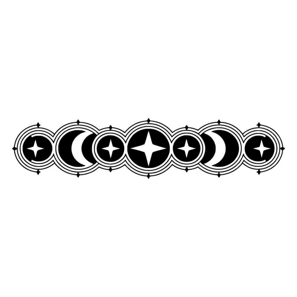 Celestial Cycle Vintage Moon Phases Illustration vector