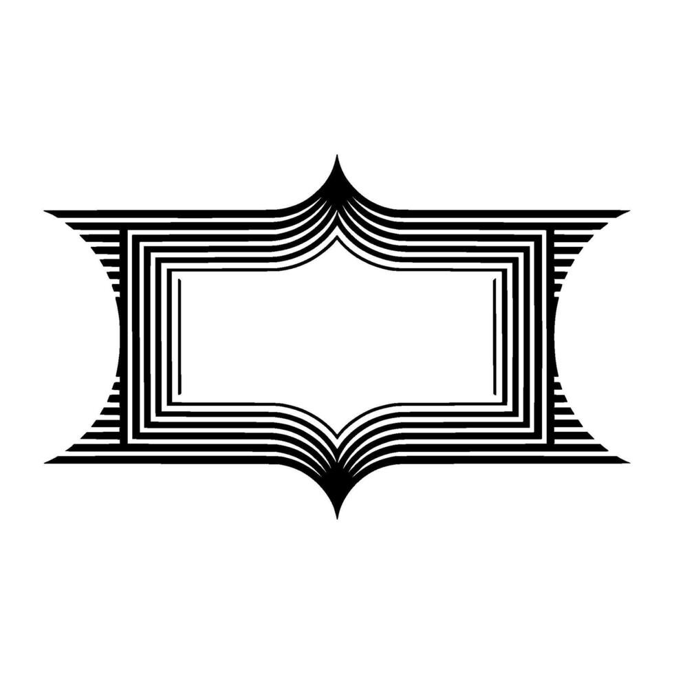 Geometric Deco Frame, Minimalist , Abstract Pattern, Illustration vector