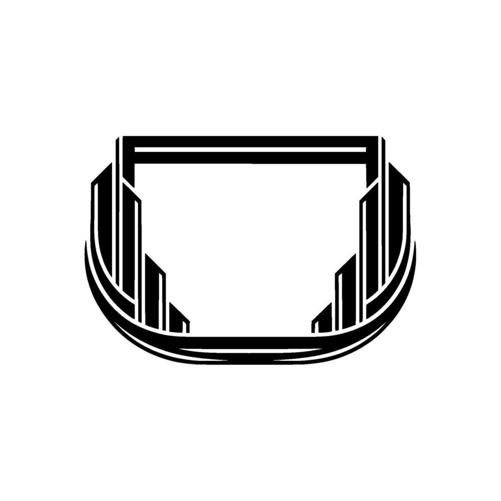 Art Deco Frame, Geometric , Minimalist vector