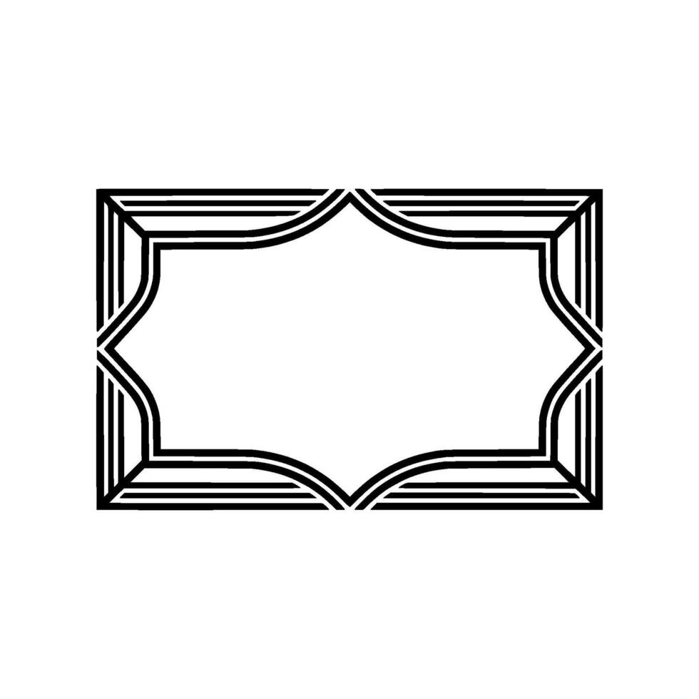 Geometric Deco Frame,Minimalist , Elegant Border, alternate version 32 vector