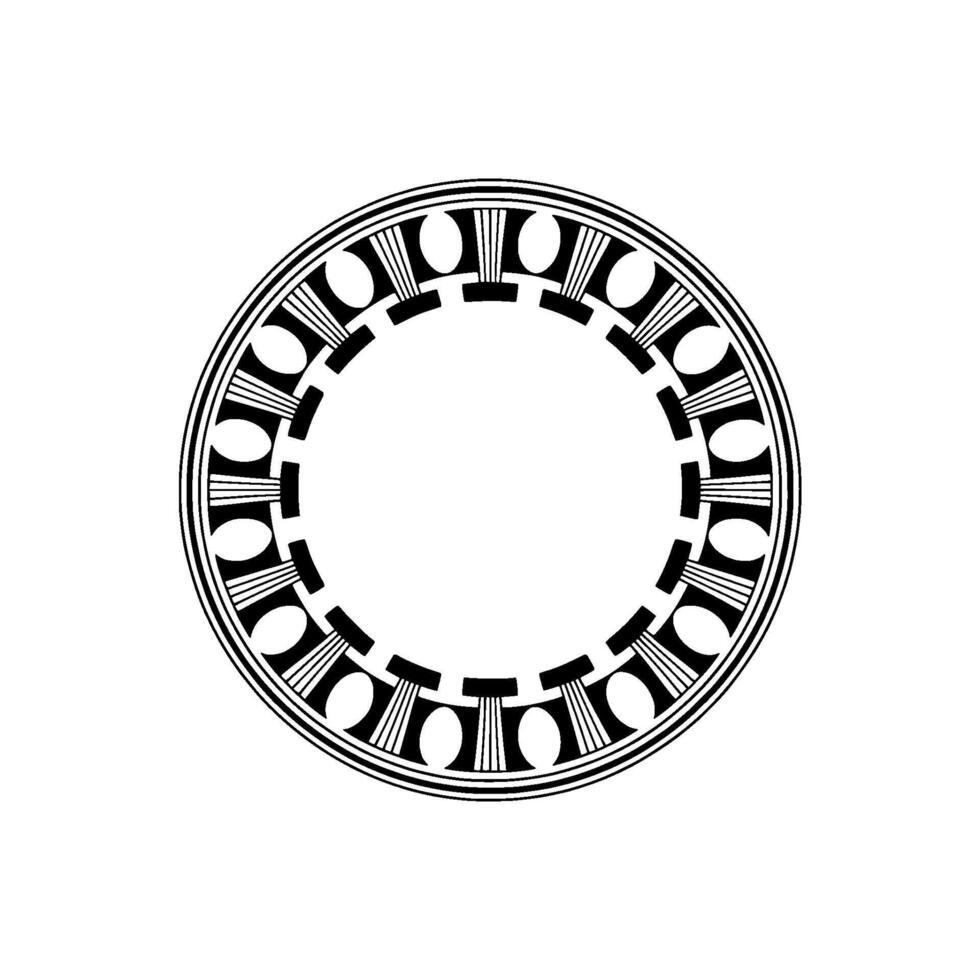 Geometric Circle Pattern, Minimalist , Circular Motif, Decorative vector