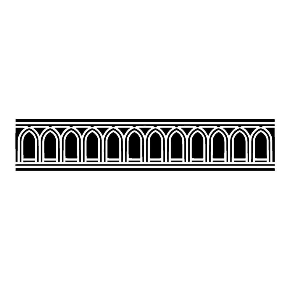 Art Deco Archway Border, Minimalist, Geometric vector