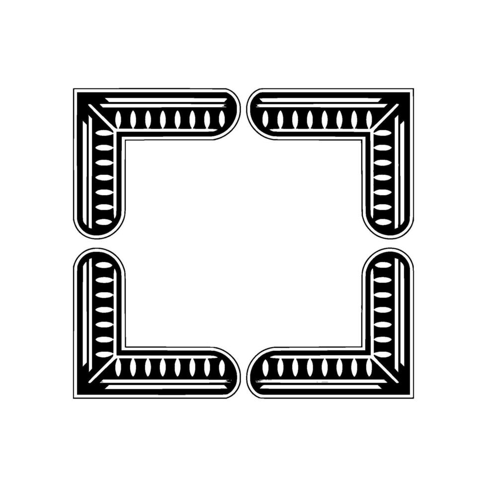 Geometric Deco Frame, Minimalist , Vintage Aesthetic - Pattern vector