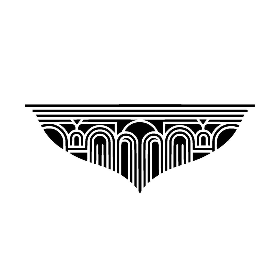 Geometric Deco Archway,Minimalist, Art deco vector