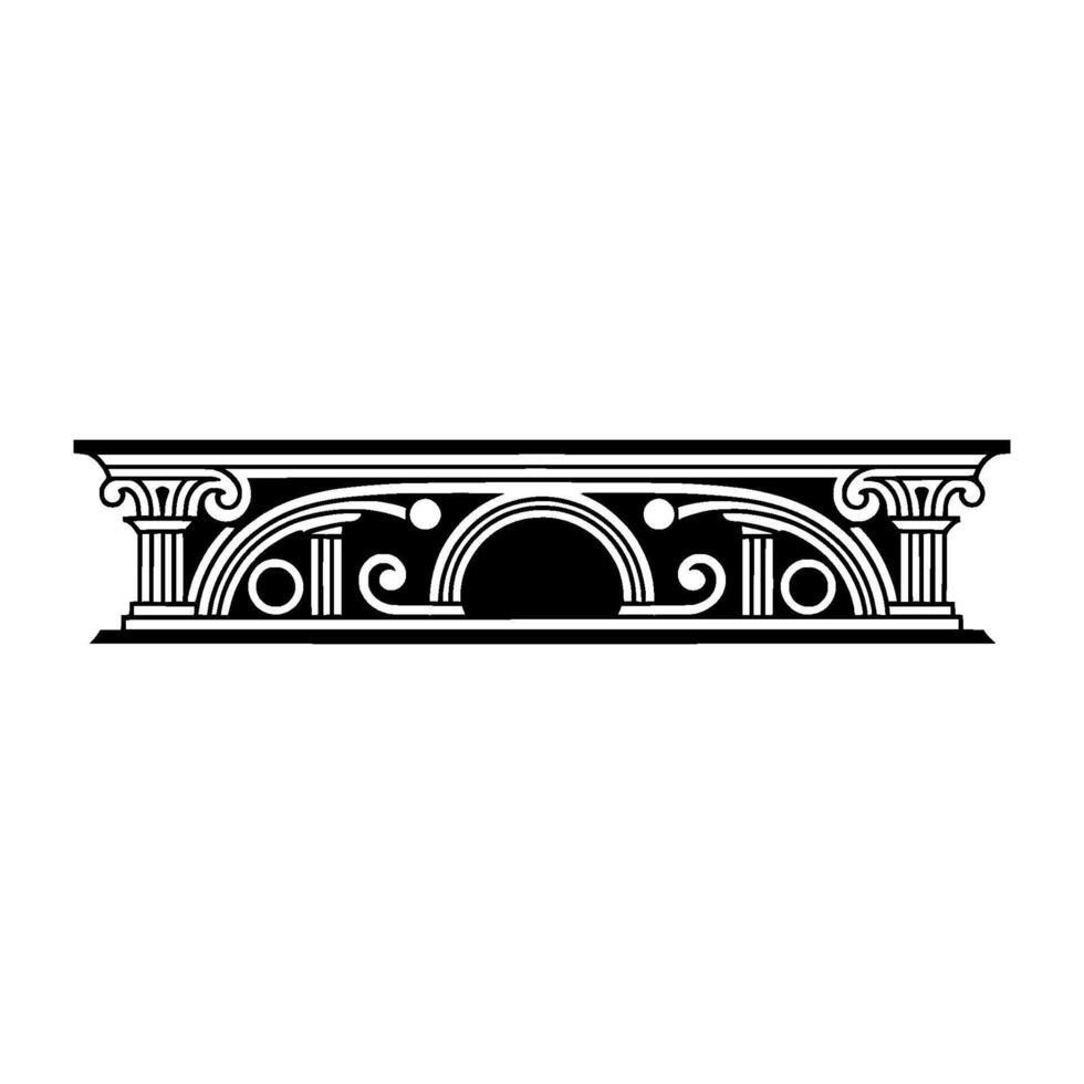 Art Deco Decorative Molding, Classical Revival Ornamentation vector