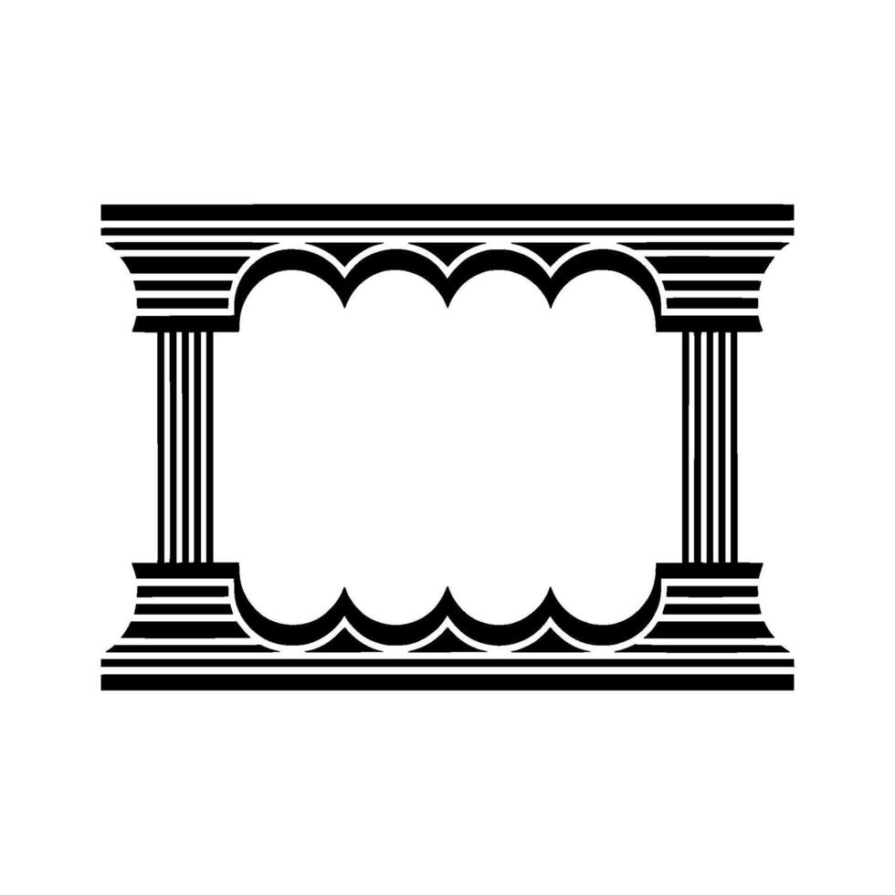 Geometric Archway, Minimalist , Classical Influence, Columns vector