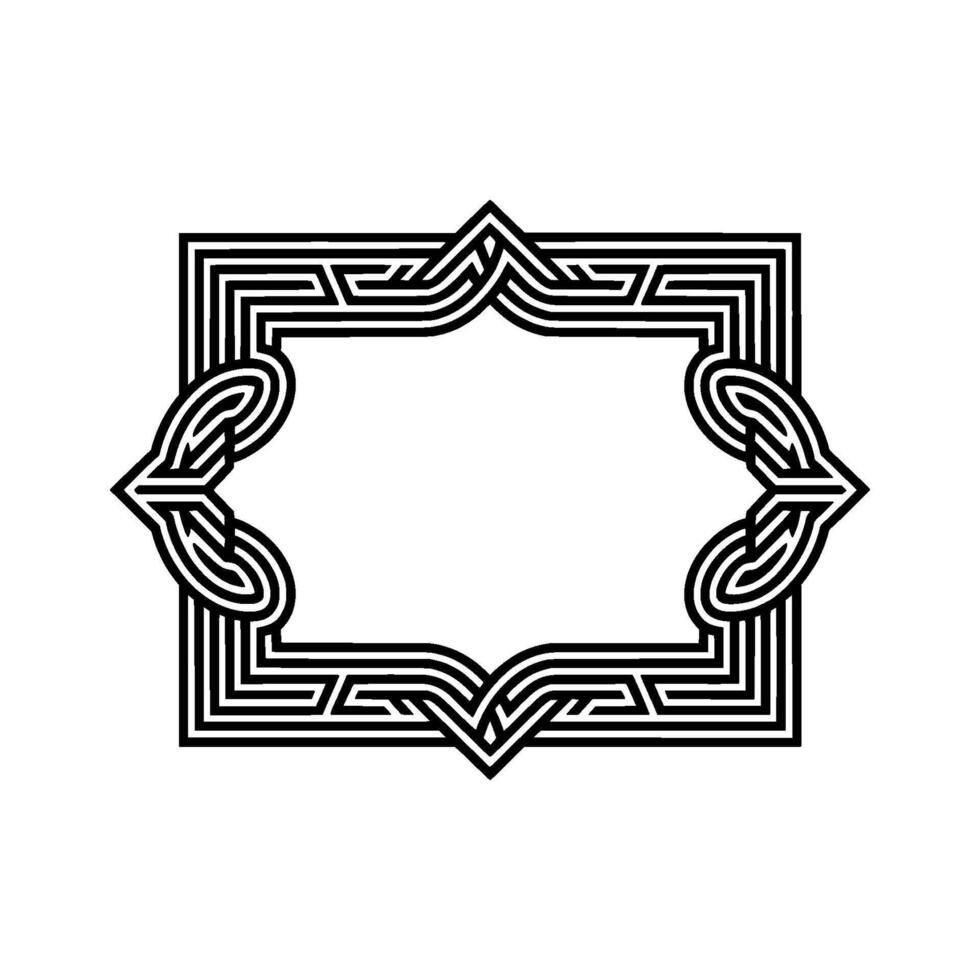 Intricate Geometric Frame,Art Deco Style vector