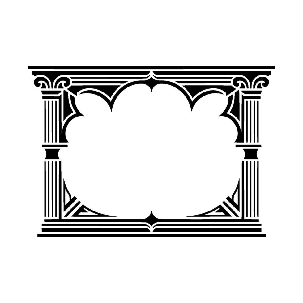 Art Deco Frame,Geometric Ornamentation, Vintage, Minimalist vector