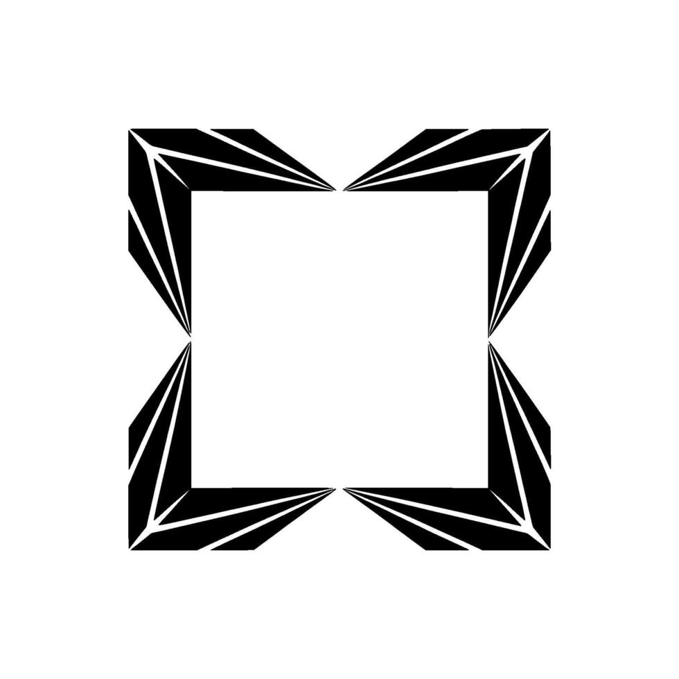 Geometric Angular Frame, Minimalist , Modern Abstract vector