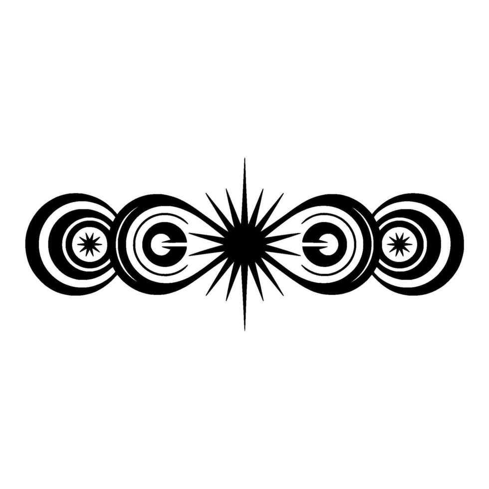 Celestial Spiral Ornament, Minimalist vector