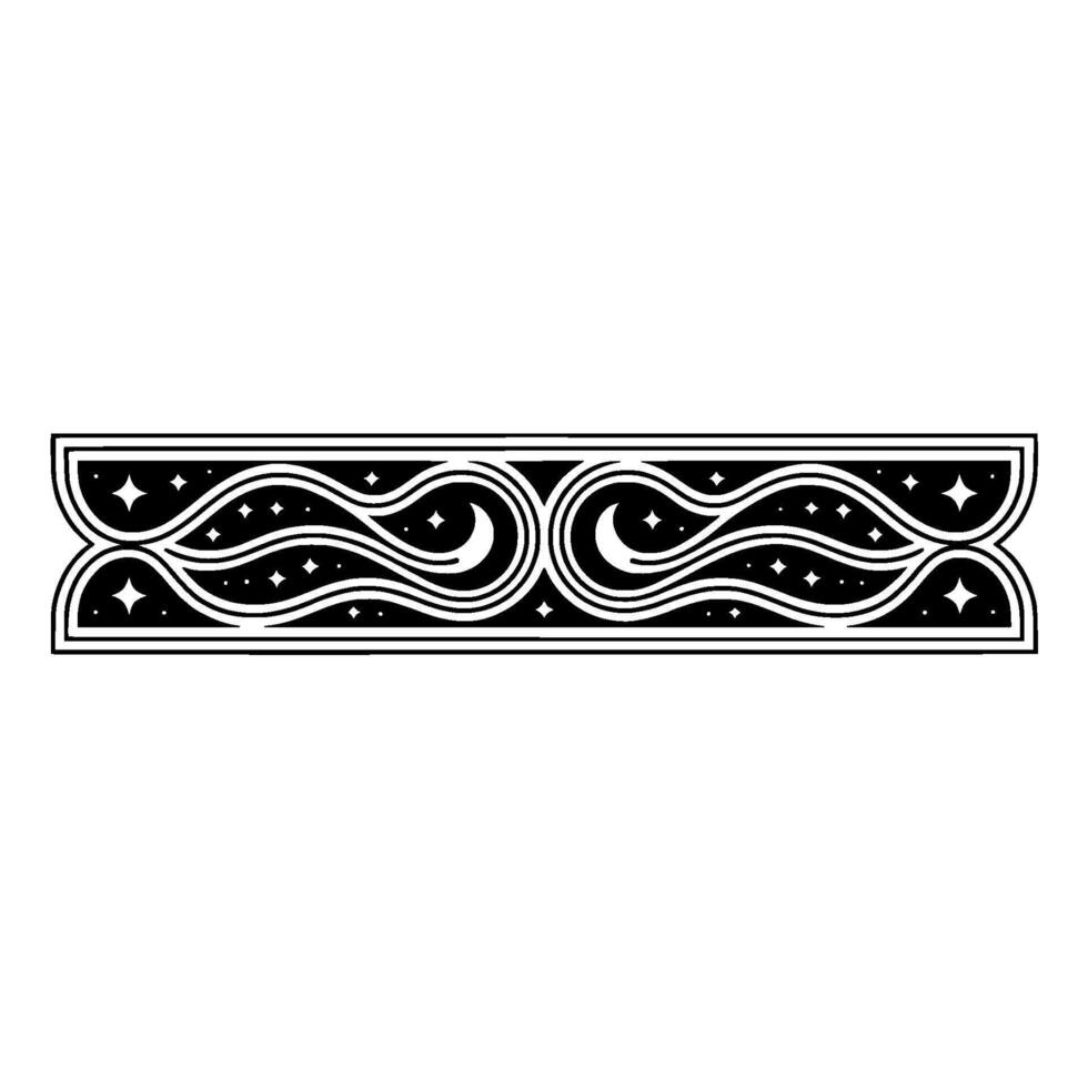 Ornate Starburst Border, Vintage Element, Decorative vector