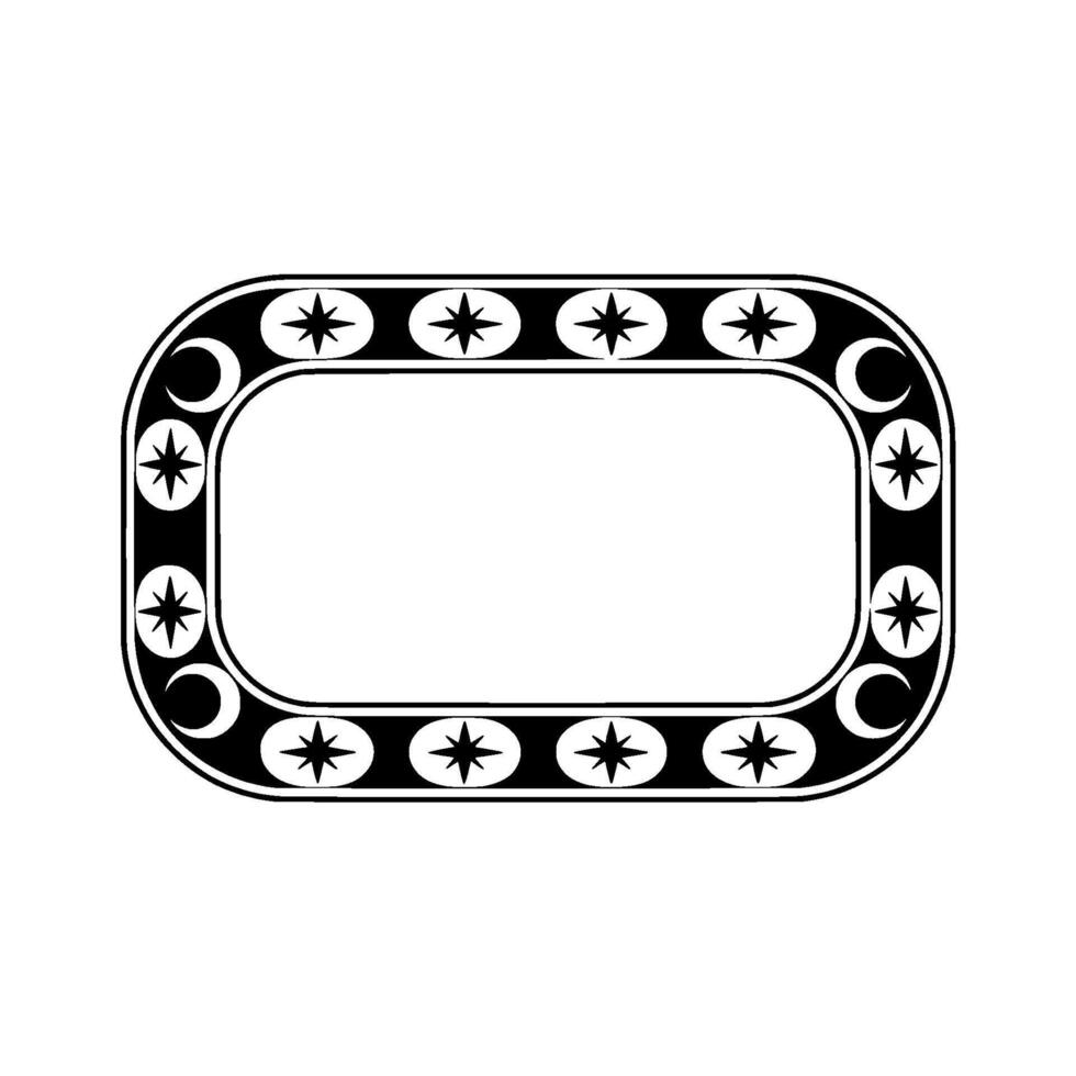 Celestial Border Stylized Starburst Frame vector