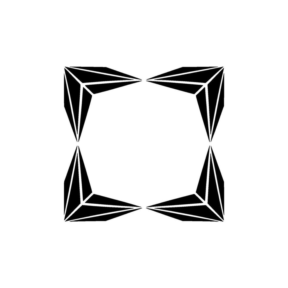 Geometric Frame, Minimalist , Sharp Angles, Abstract Shape vector