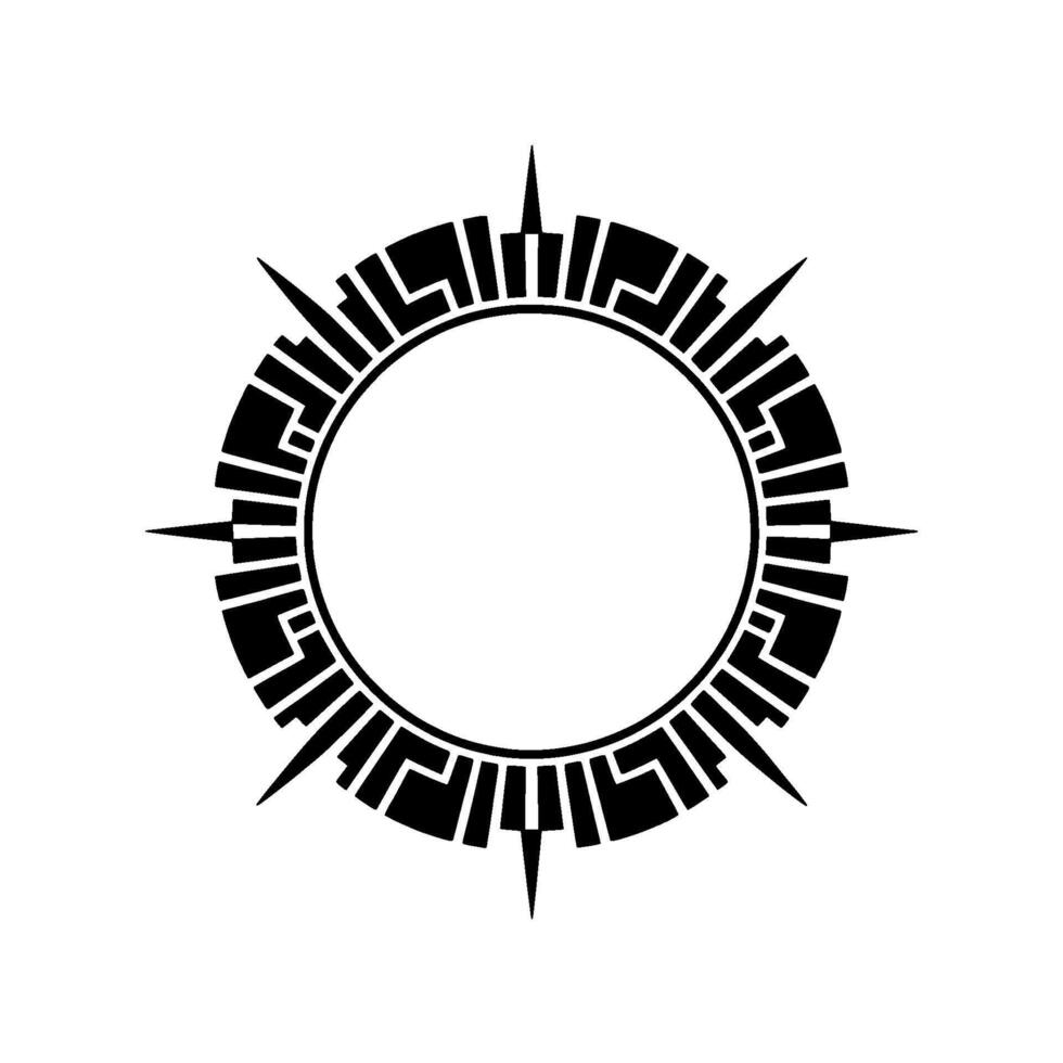 Geometric Portal, Abstract Circle, Dark Silhouette vector