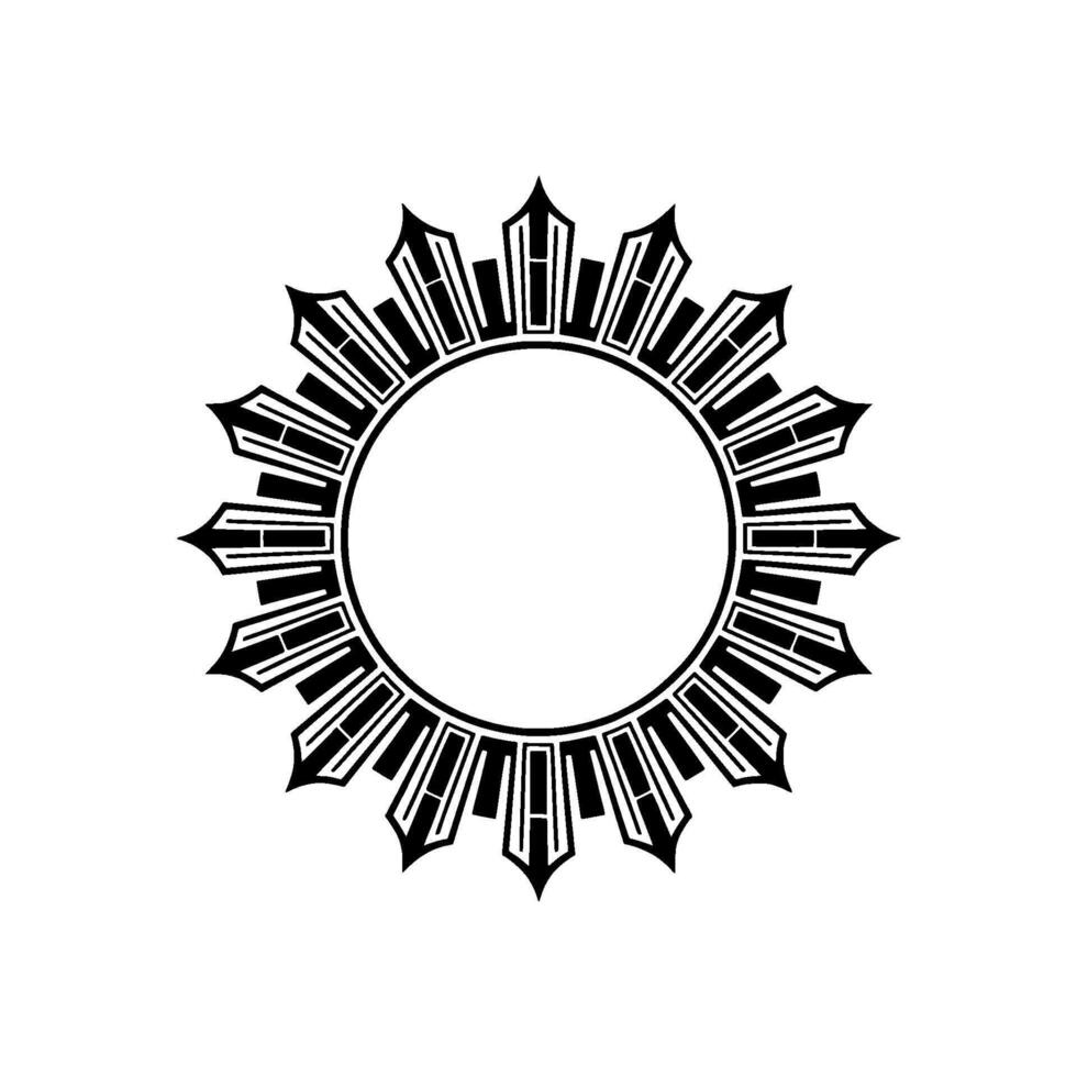 Geometric Sunburst, Art Deco Style, Minimalist vector