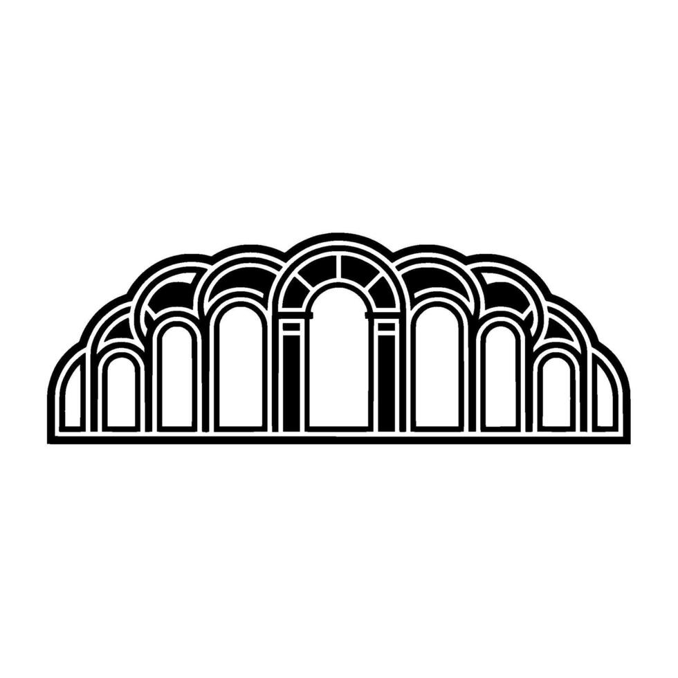 Art Deco Archway Silhouette, Minimalist, Pattern vector