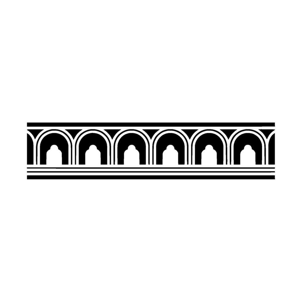 Art Deco Arch Motif,Minimalist Border - Geometric vector