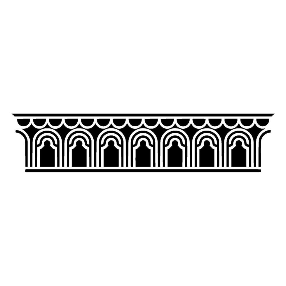 Art Deco Arch Motif, Minimalist Border, Pattern vector