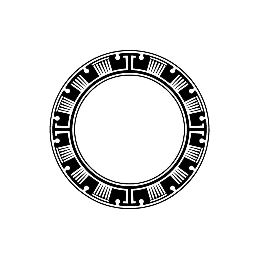 Geometric Tribal Ring, Minimalist , Circular Ornamentation, Circle vector