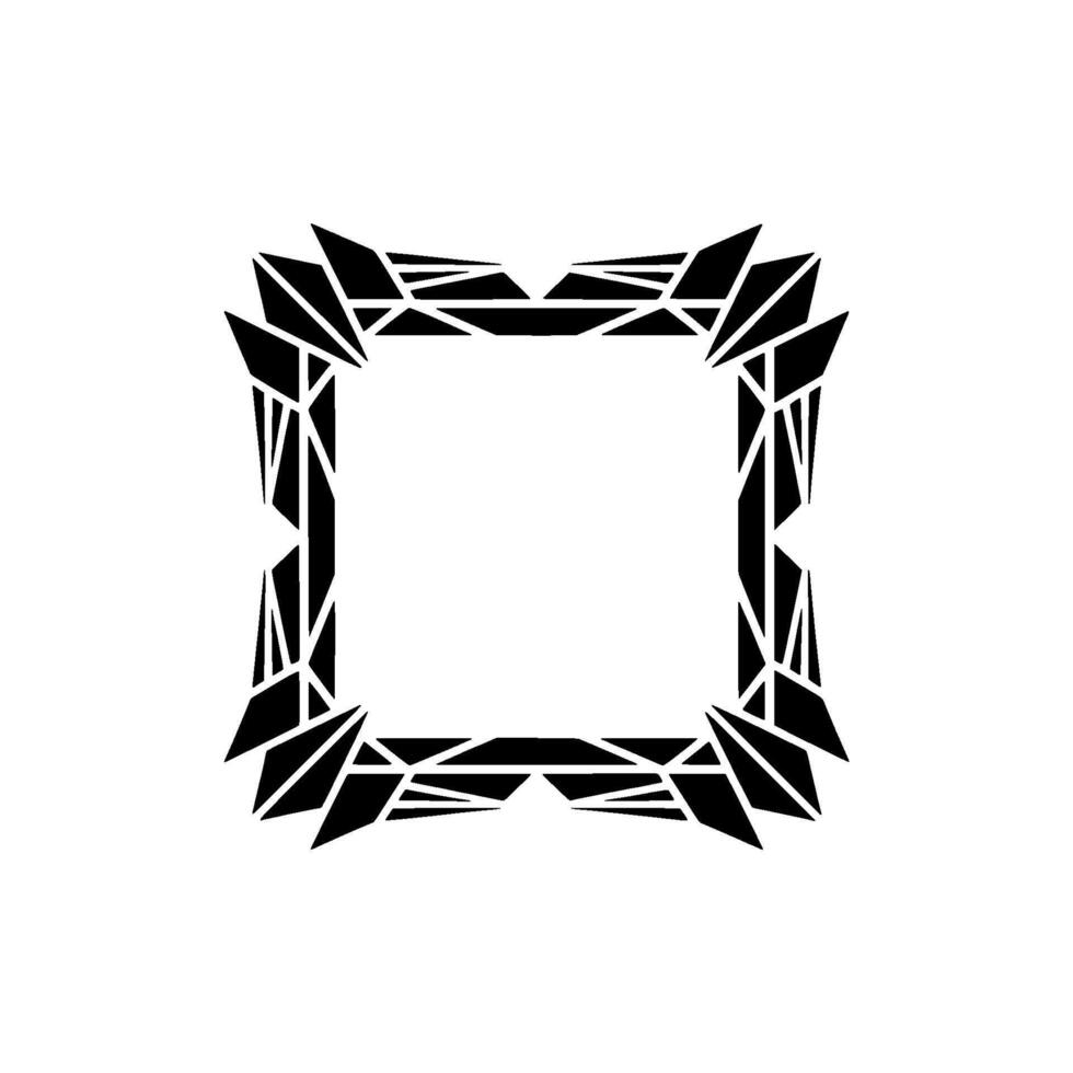 Fractured Geometric Frame, Modern Abstract vector