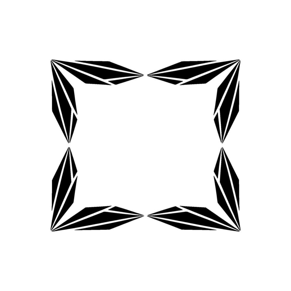 Geometric Diamond Frame, Minimalist , Modern Abstract, Symmetry vector