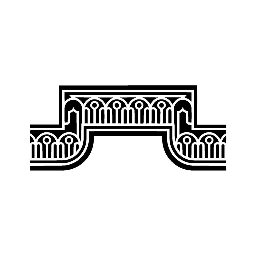 Geometric Archway, Stylized Ornamentation, Minimalist, Arch vector