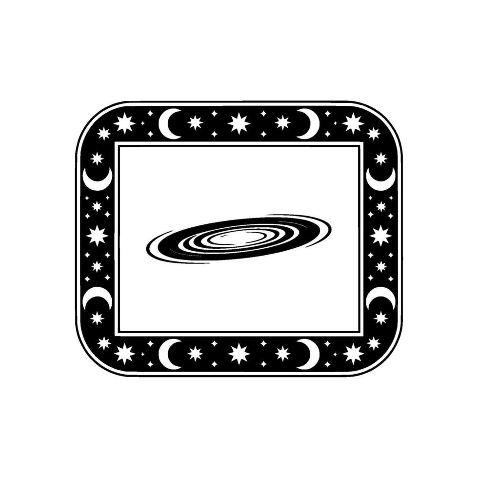 Celestial Portal Saturns Ringed Journey vector