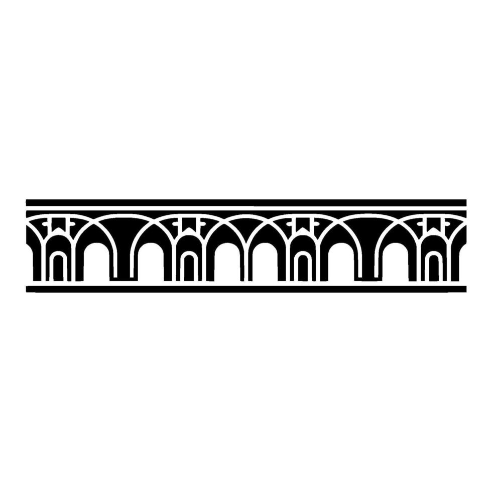 Art Deco Architectural Ornament Border,Geometric, Pattern vector