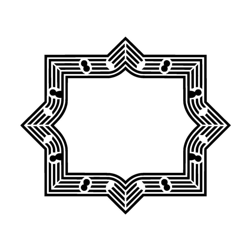 Geometric Deco Frame,Minimalist , Elegant Border, alternate version 34 vector