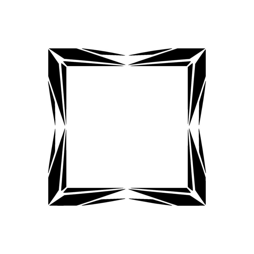 Geometric Shadow Frame, Minimalist, Abstract vector