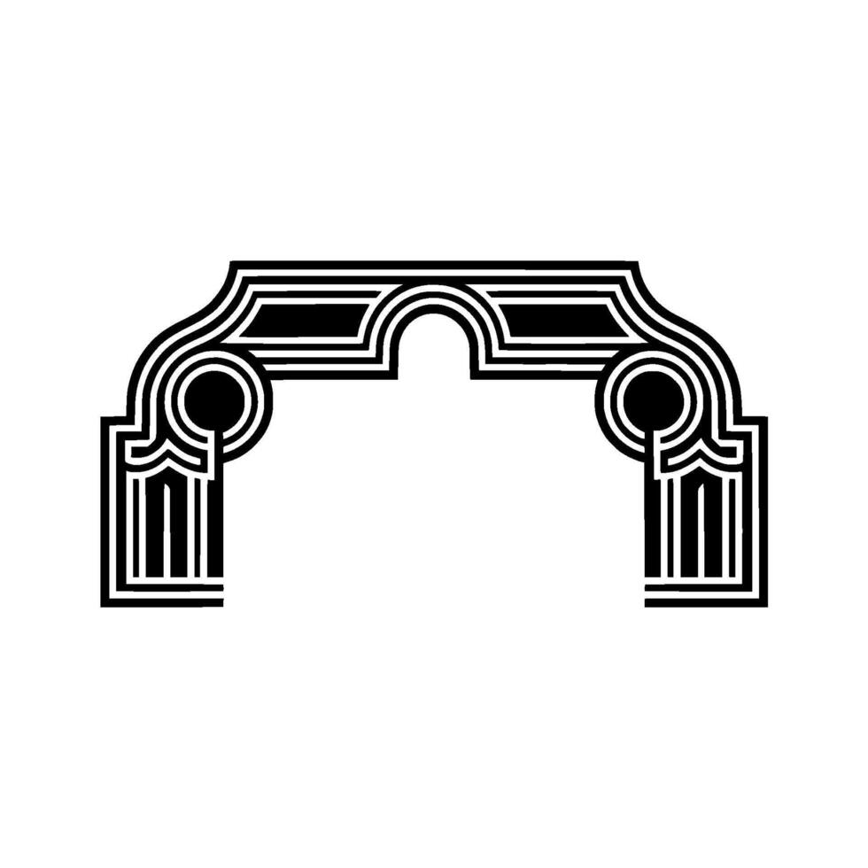 Geometric Archway,Minimalist , Modern Emblem, Outline vector