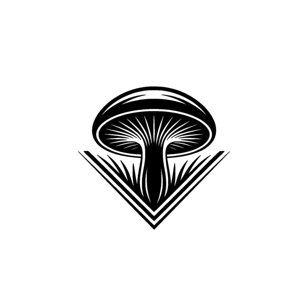 Emblematic Mushroom Organic Growth, Symbolic Strength vector