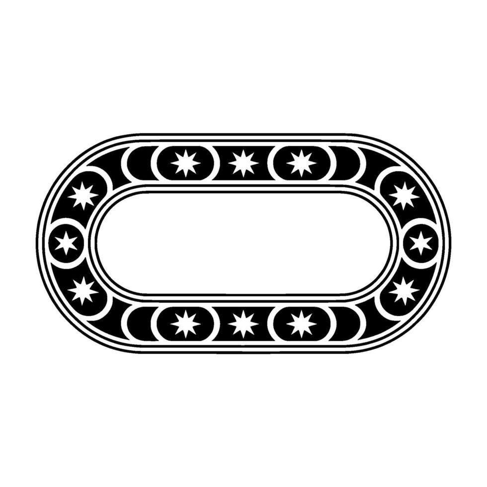 Celestial Oval Frame, Starry Border, Minimalist vector