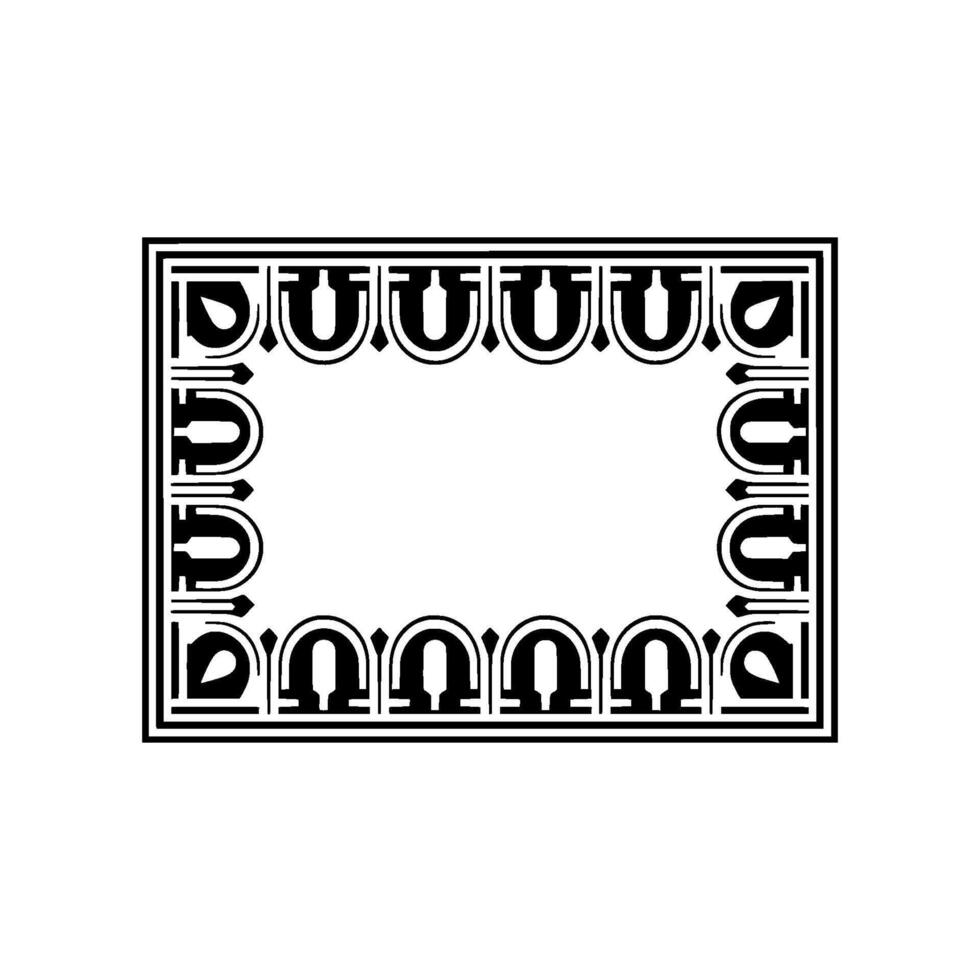 Geometric Deco Frame, Vintage Style, Minimalist vector