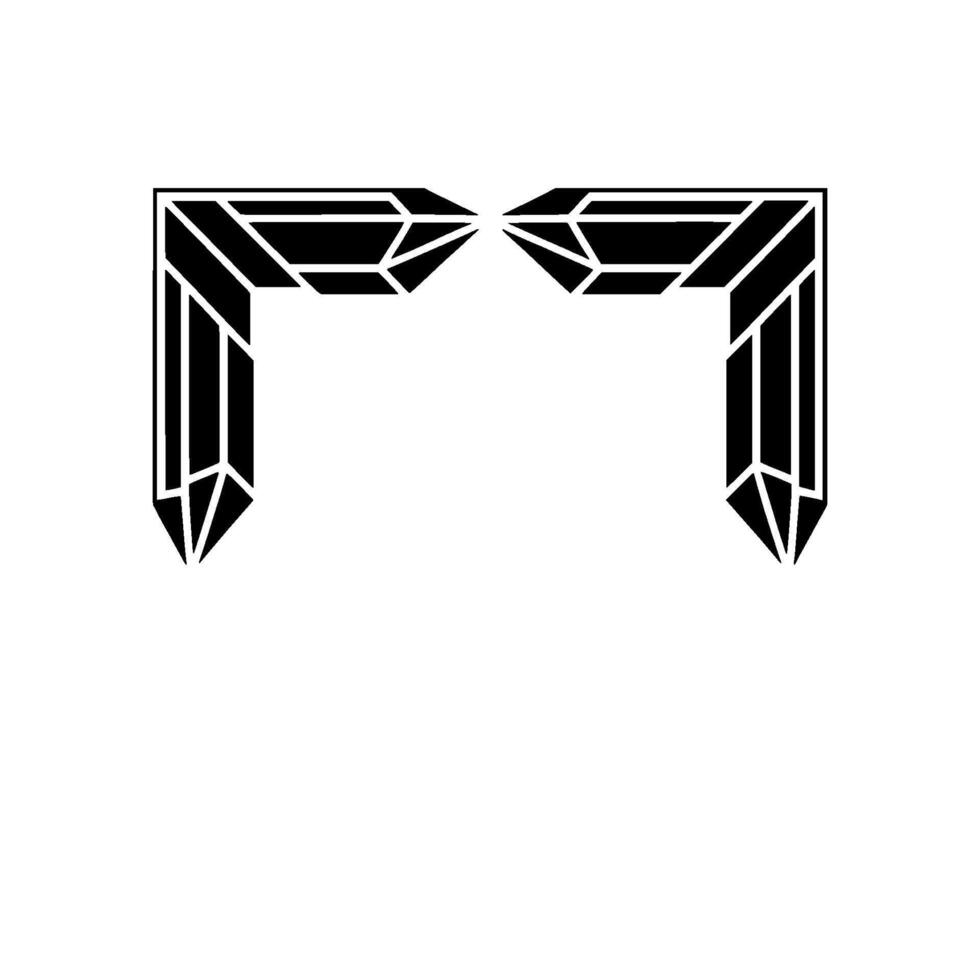 Geometric Crystal Frame, Minimalist - Geometry vector