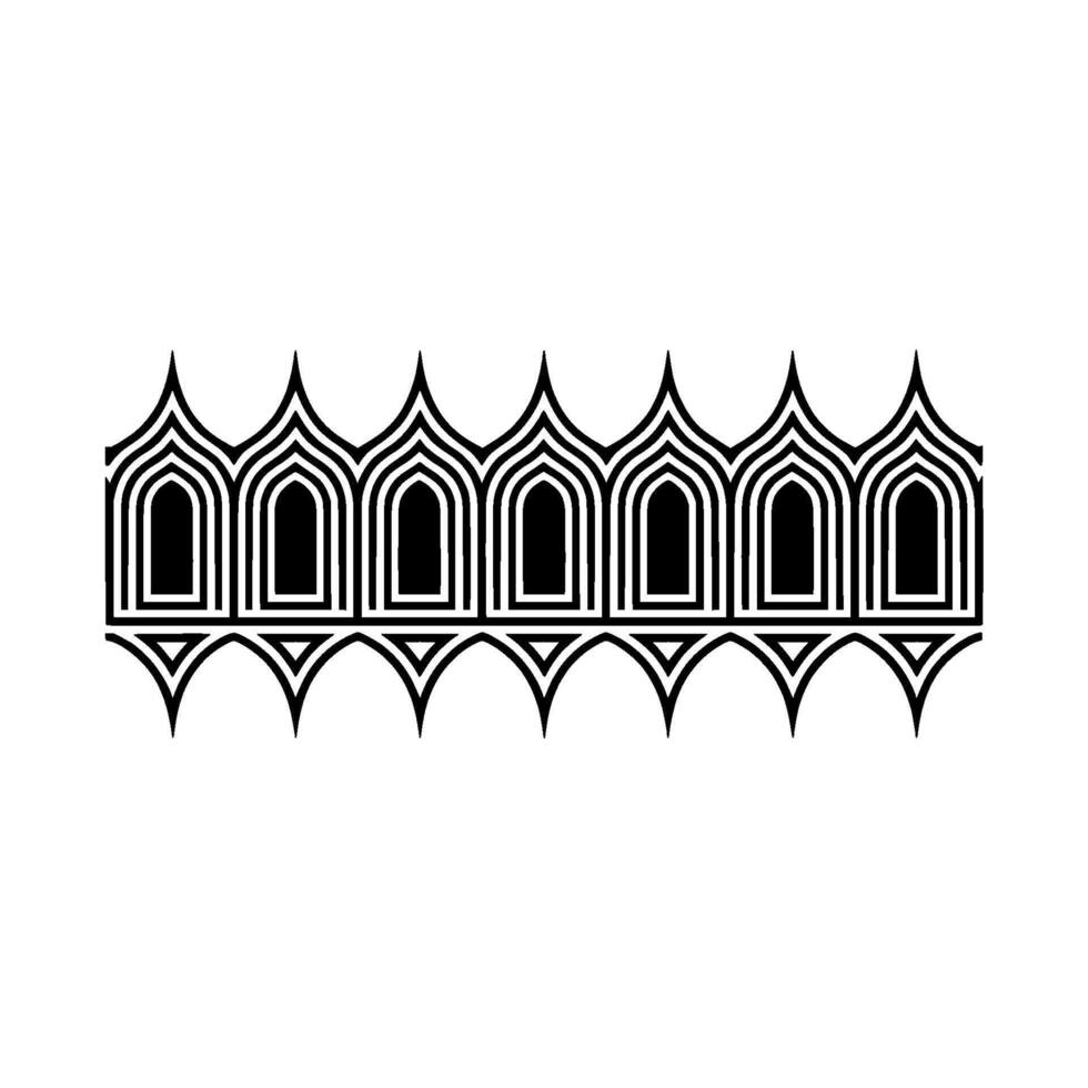 Geometric Arch Motif, Minimalist , Architectural Detail vector