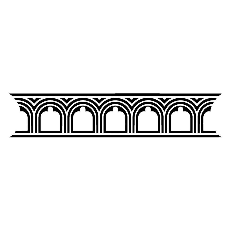 Art Deco Arch Border,Geometric Ornamentation vector