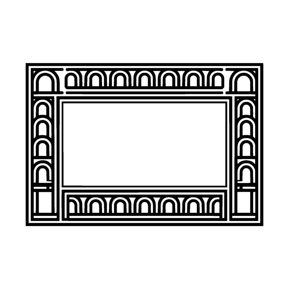 Geometric Frame, Art Deco Style, Minimalist, Outline vector