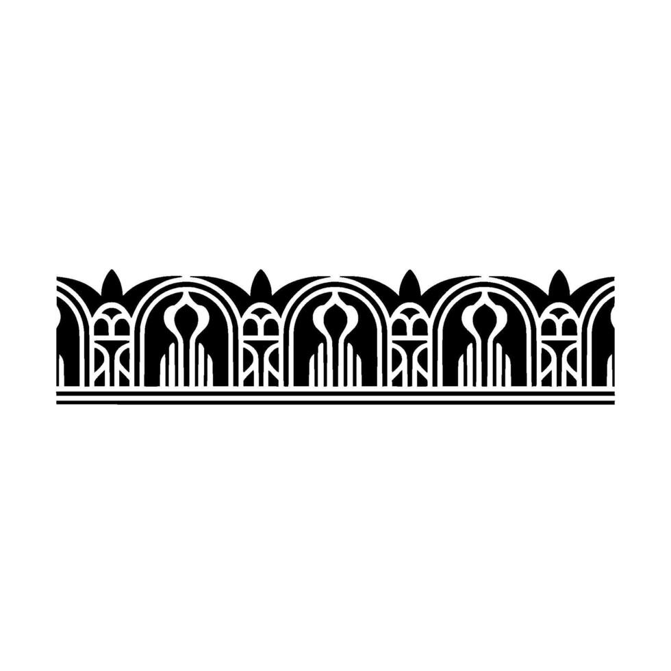 Art Deco Ornament Border, Geometric , Elegant Detail - Artdeco vector