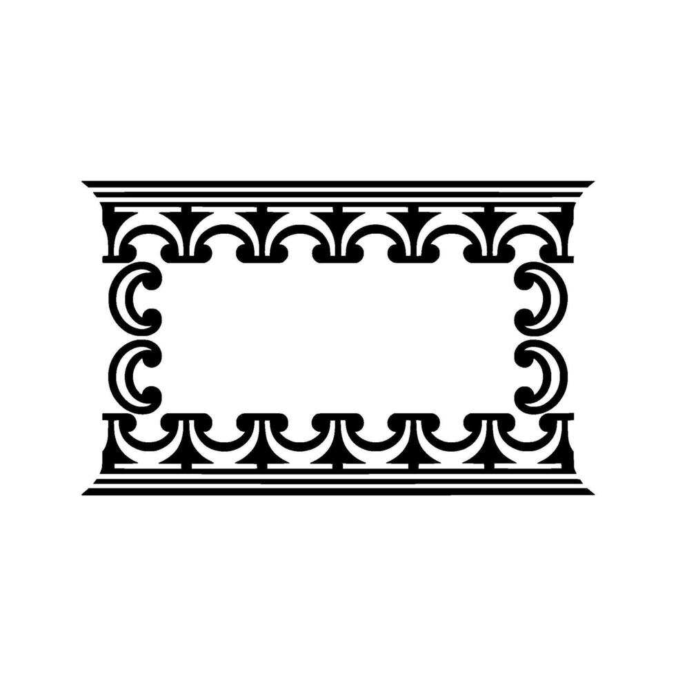 Elegant Antiqued Frame, Classical Ornamentation vector