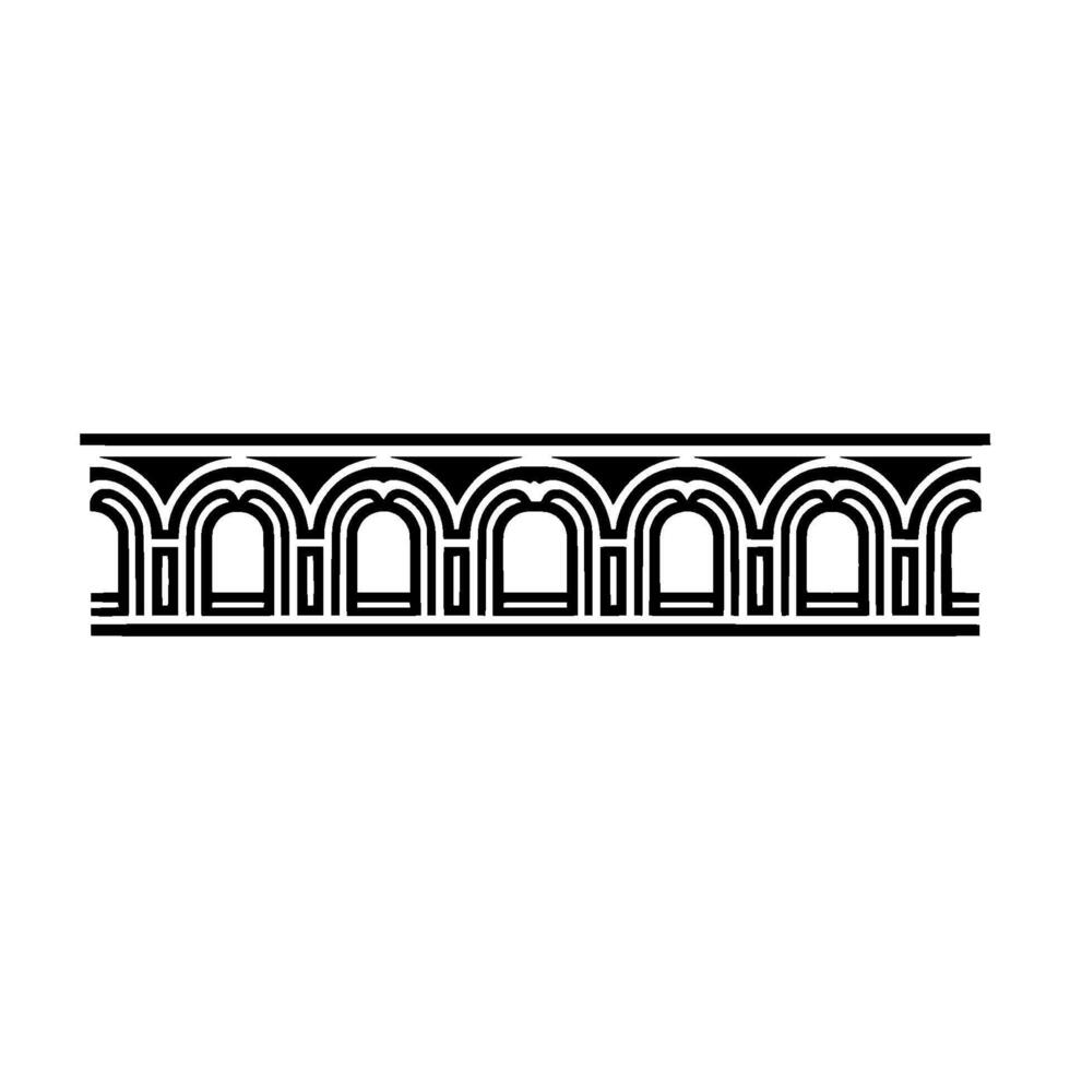 Art Deco Linear Border, Geometric Ornamentation, Vintage vector