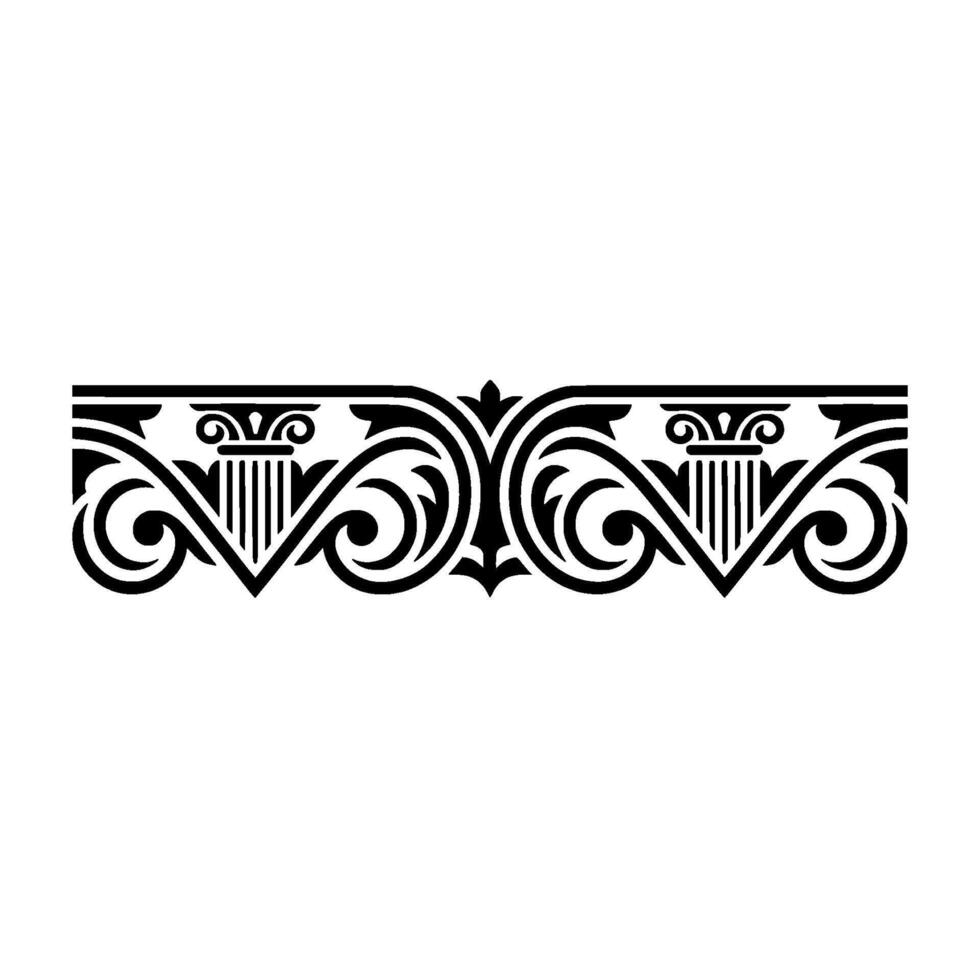 Intricate Baroque Border, Elegant Decorative Element vector