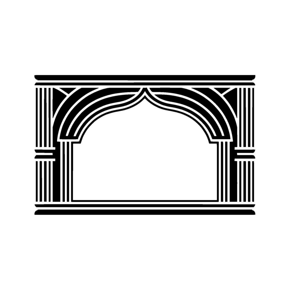 Geometric Arch Frame, Vintage , Minimalist Illustration vector