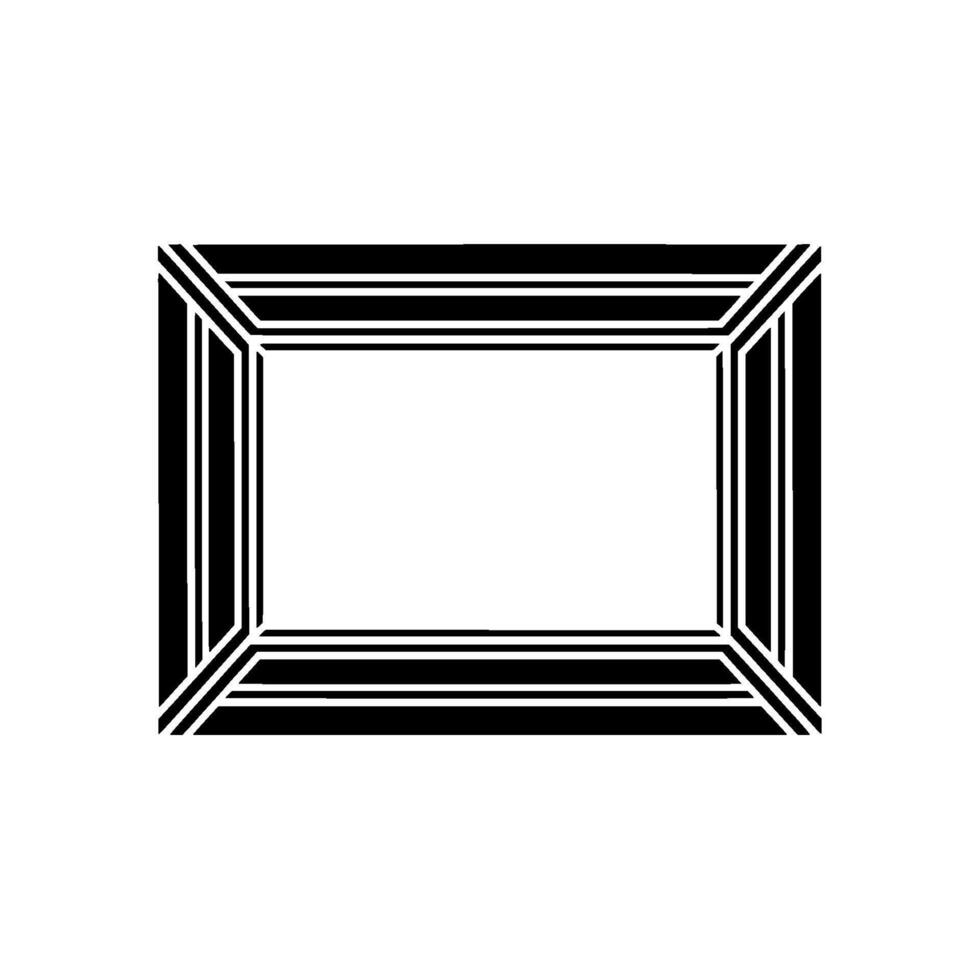 Geometric Frame, Minimalist Void, Abstract Composition vector