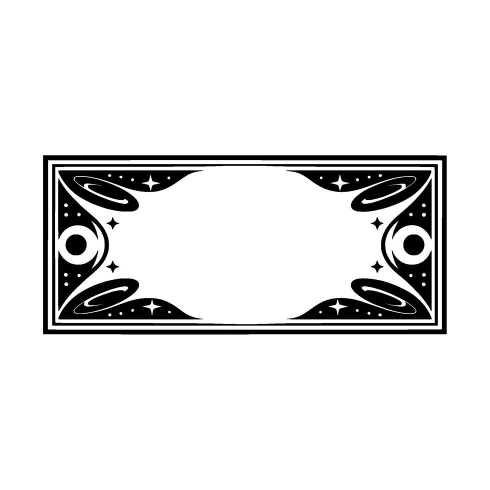Elegant Deco Frame,Vintage Ornamentation, Minimalist - Geometric vector