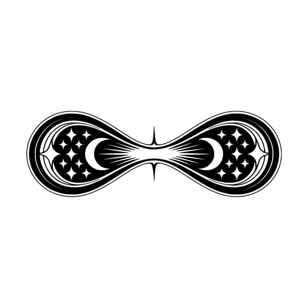 Stylized Infinity Celestial Swirls Geometric Balance vector