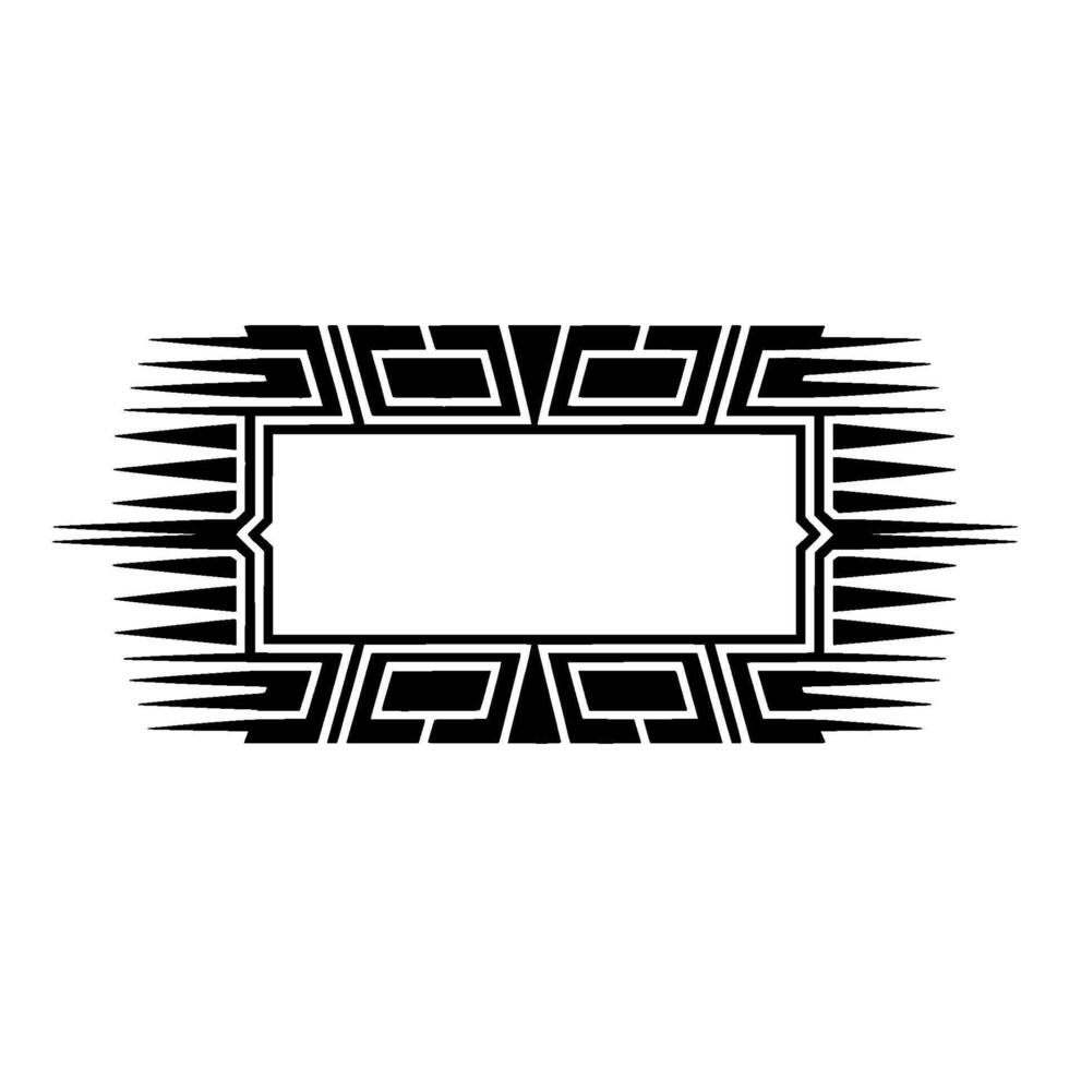 Geometric Deco Frame, Sharp Lines, Minimalist vector